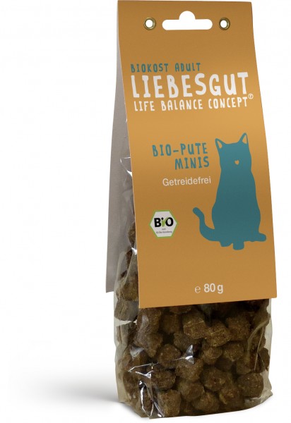Liebesgut Leckerli Bio-Puten-Minis, 80 g
