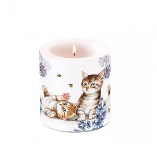 Dekorkerze Cats and Bees, 9 cm