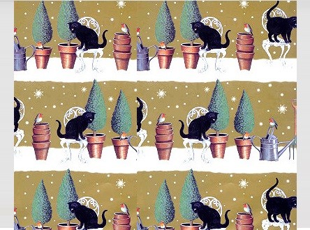 Geschenkpapier Snow Garden, 1 Bogen und Karte