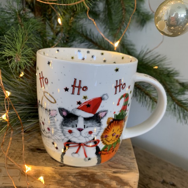 Kaffee-/Teebecher Christmas Cats HoHoHo