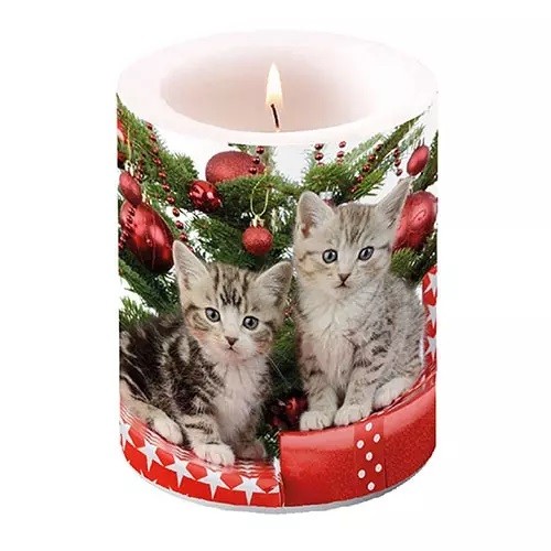 Christmas Candle Kitten, 12 cm