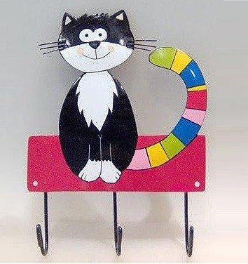 Metall-Haken Happy Cat