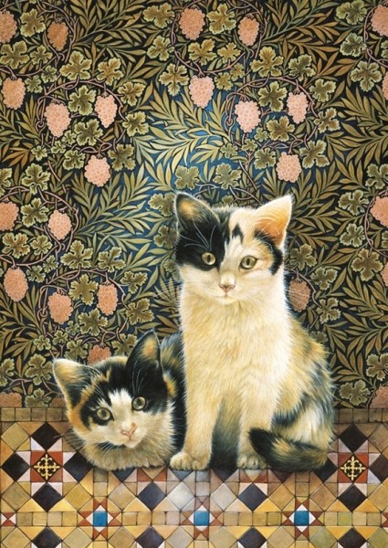 Künstler Klappkarte Dana's cats