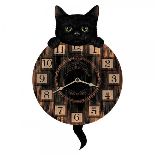 Pendulum Clock Kitten Ticking