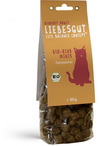 Liebesgut Leckerli Bio-Rind-Minis, 80 g
